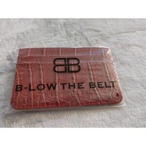 B-Low the Belt Red Croc Card Wallet